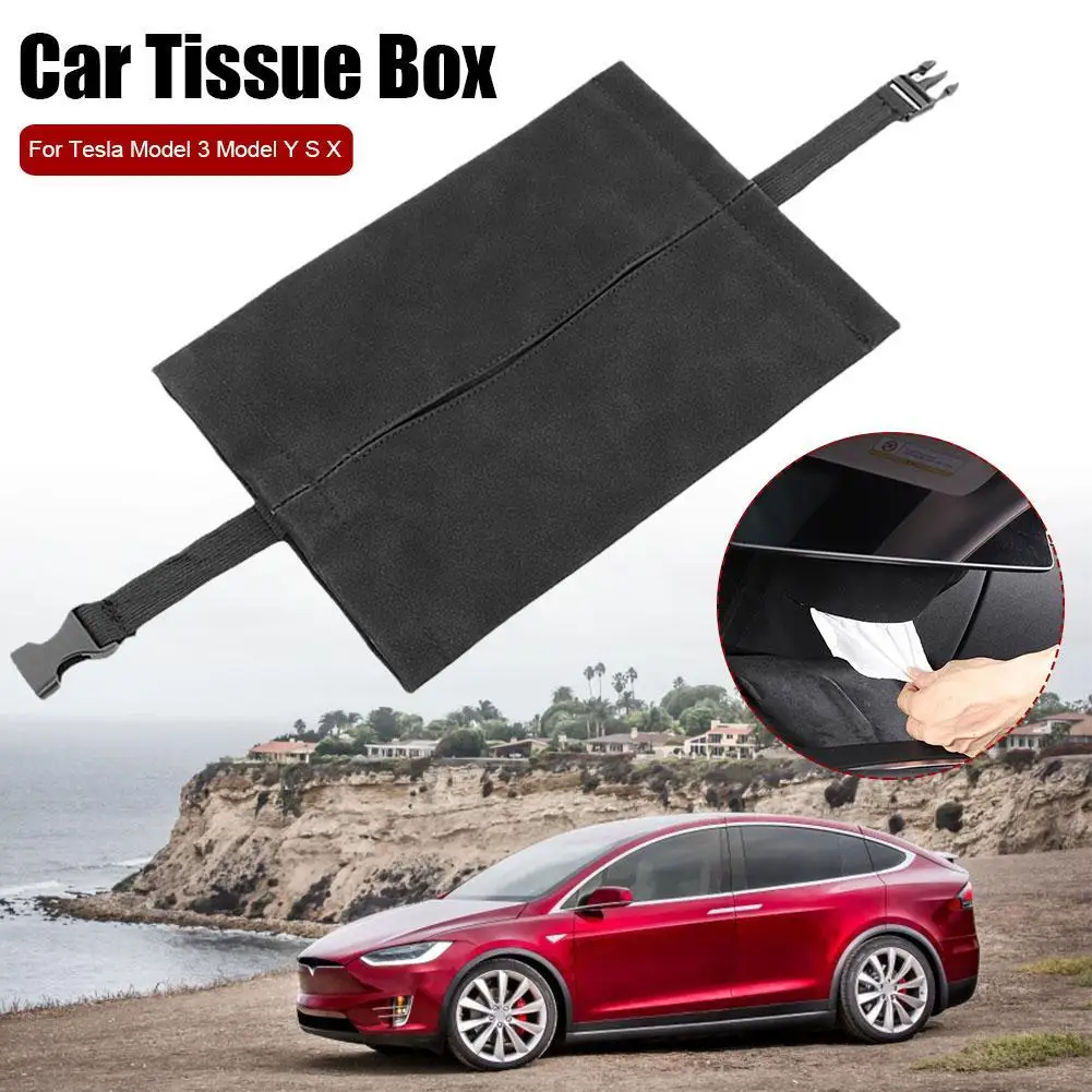 

Автомобильная коробка для салфеток Tesla Model 3, модель Y S X, Внутренний органайзер, скрытая салфетка, держатель для бумаги, сумка для хранения, автомобильные аксессуары