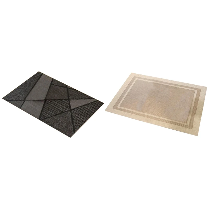 

12 шт. подложка, водонепроницаемый декоративный коврик, термостойкий Настольный коврик, 6 шт. черный и 6 шт. бежевый
