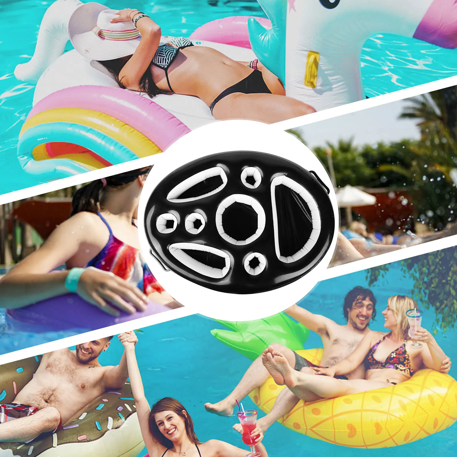 Надувной бассейн для плавания поднос напитков из ПВХ держатель хранения еды вина