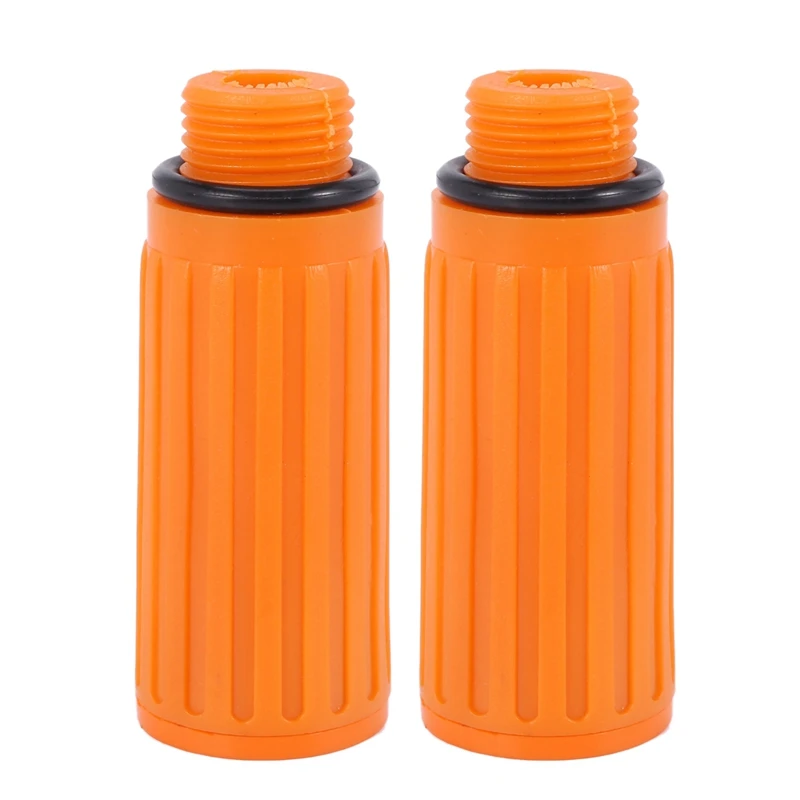 

HOT-2Pcs 16Mm Male Thread Dia Plastic Oil Plug For Air Compressor Orange