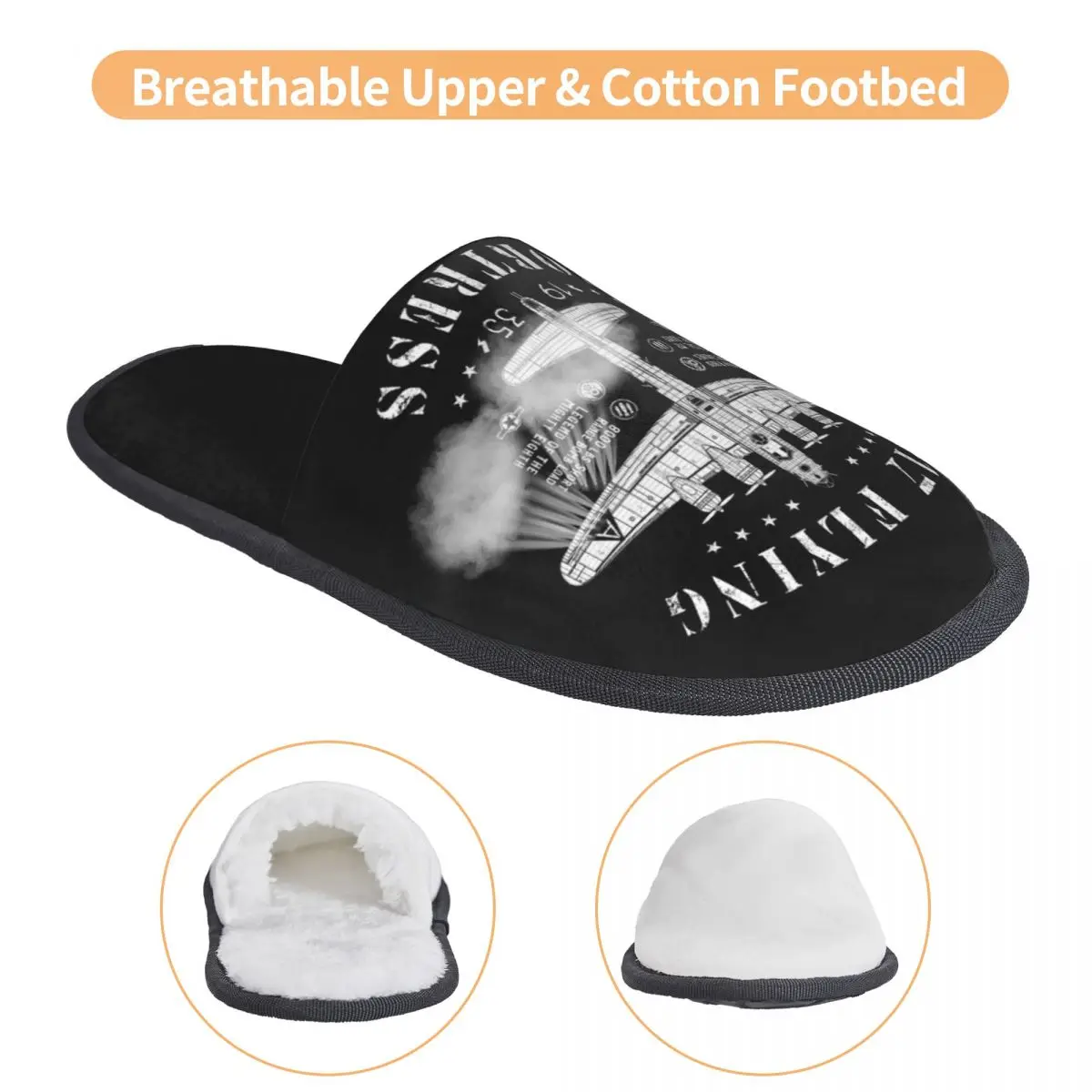 Удобные тапочки Spitfire B-17 Flying Fortress с эффектом памяти женские Supermarine Fighter пилотная