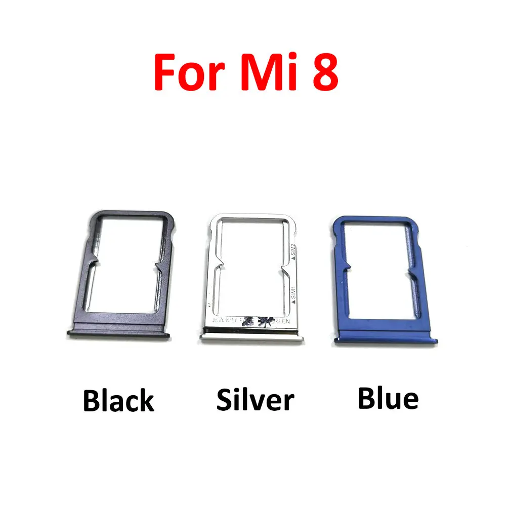 

New SIM Card Tray Socket Slot Holder Adapters Replacement Parts for Xiaomi Mi 8 Mi8 SIM & TF Card Tray Adapters