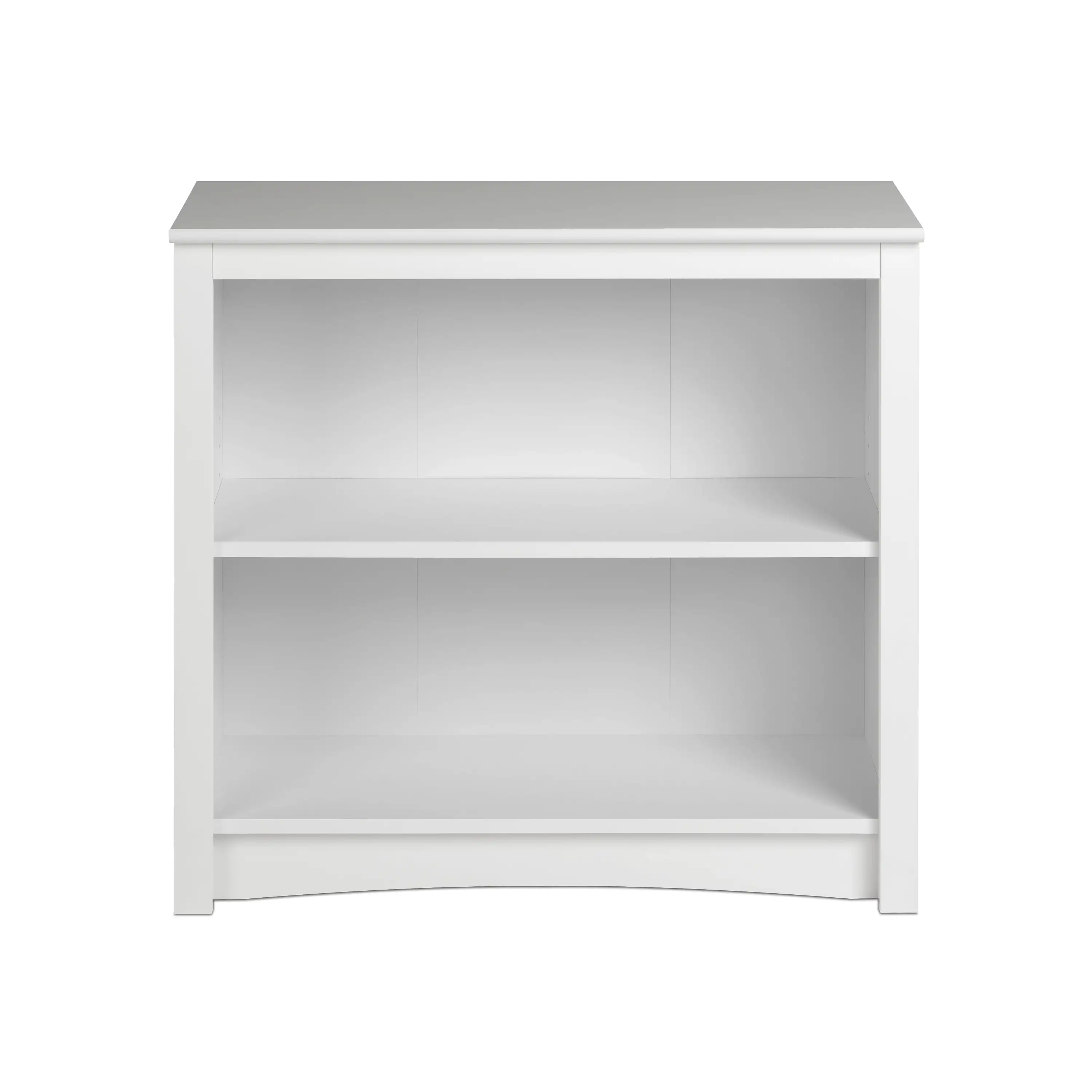 Prepac Home Office 2-Shelf Standard Bookcase with Durable Laminate Finish, White
