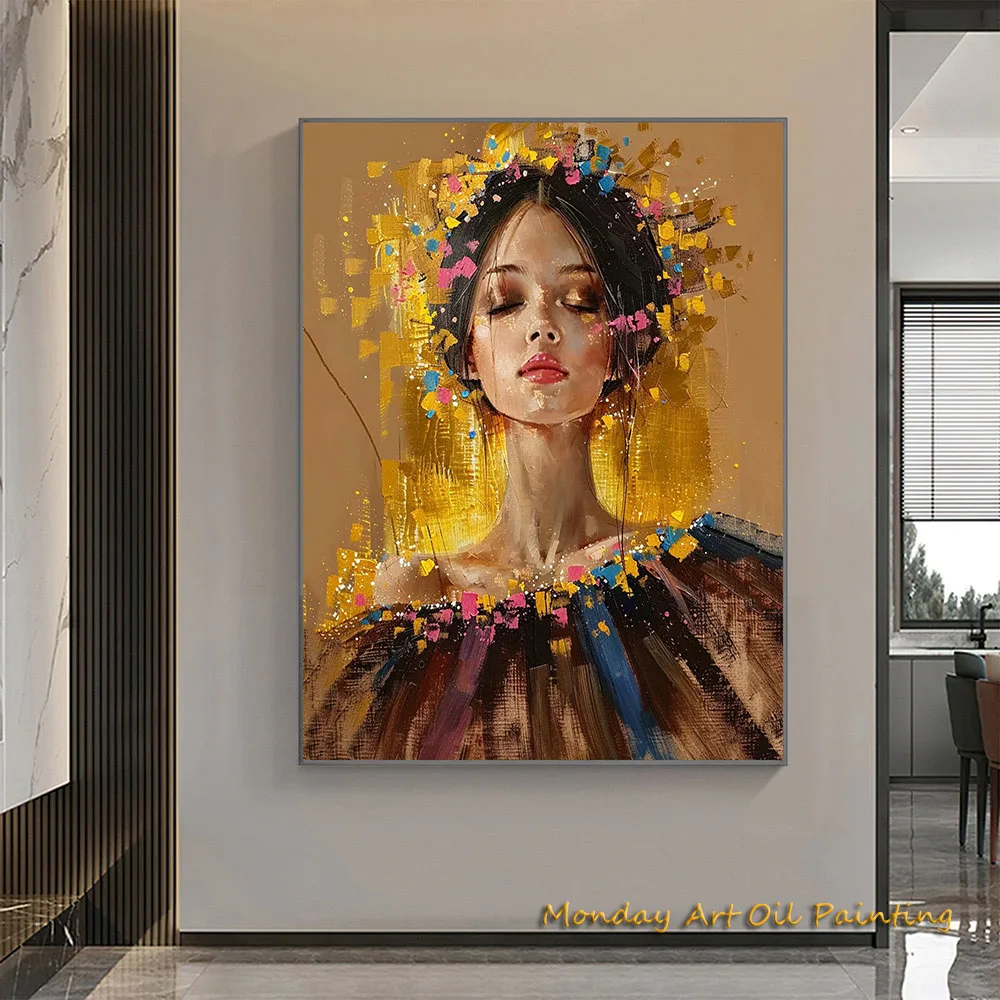 Ручная роспись Портрет женщины картина маслом на холсте оригинальная