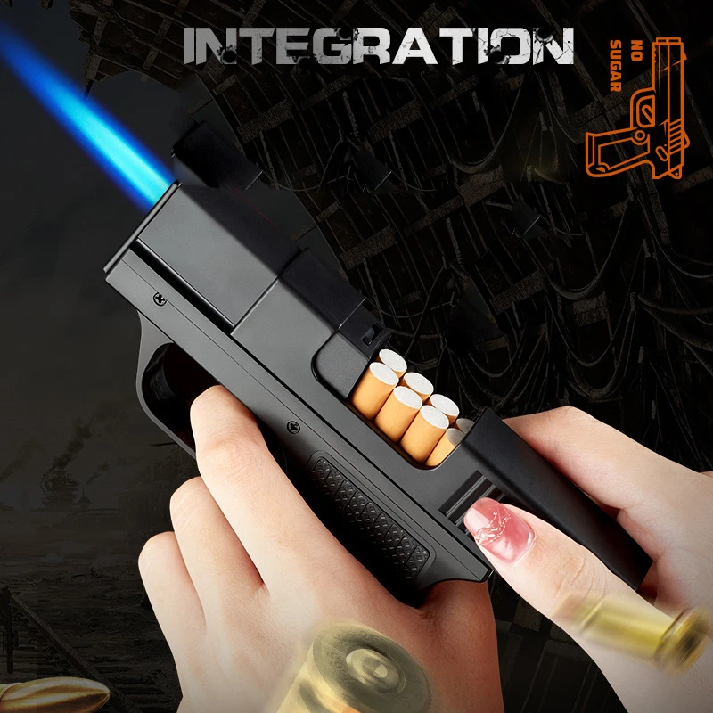 Butane Gas Lighter Welding Gun Windproof Smoking Cigarette Lighter Men Gift