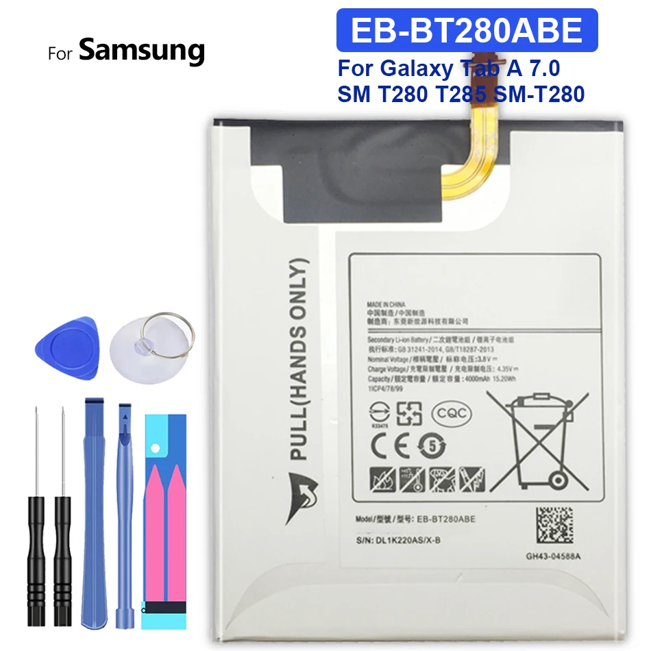 

EB-BT280ABE 4000mAh запасная батарея для Samsung Galaxy Tab A 7,0 SM T280 T285 SM-T280 Bateria номер отслеживания