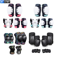 mtatmt 6pcs adult child kneeelbow pads with kneesavers elbowsavers wrist savers protective gears for skateboard bicycle roller