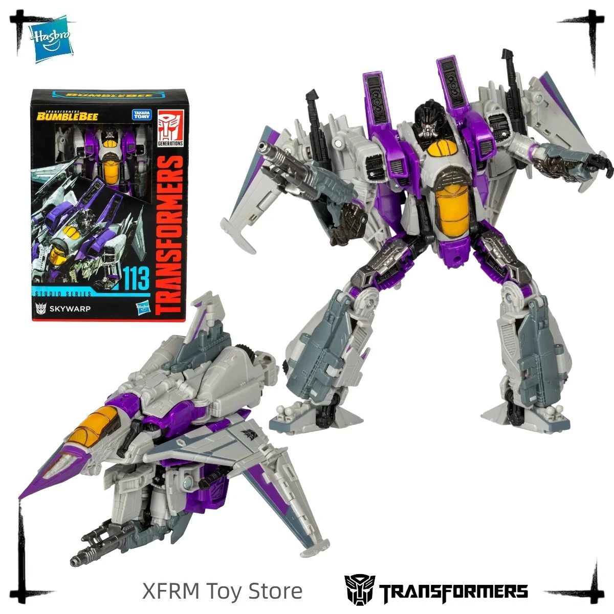 Фото Фигурка Hasbro Transformers Studio Series 113 Voyager Skywarp Bumblebee Movie Cybertron Jet с фоном №1