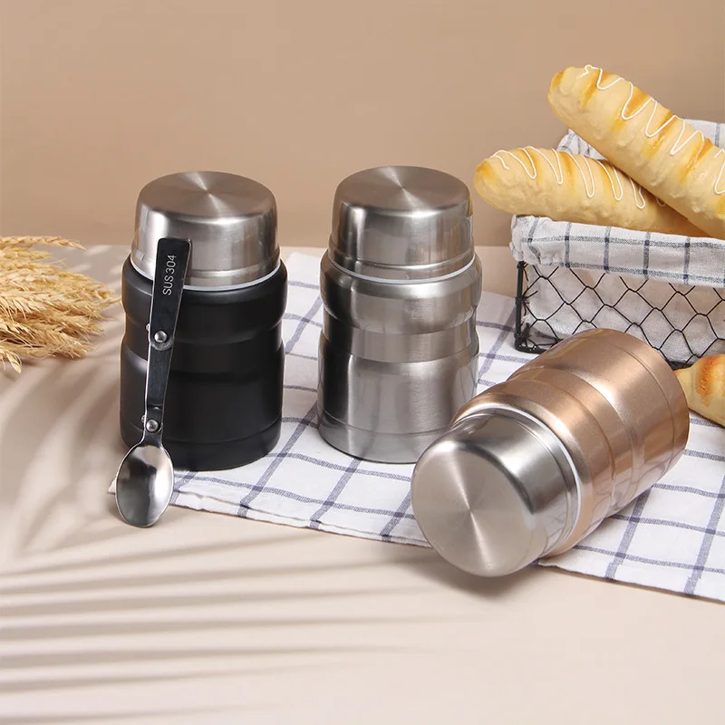 

304 Stainless Steel Vacuum Stew Pot Student Large-capacity Insulation Lunch Box Outdoor Travel Portable Braising Tank