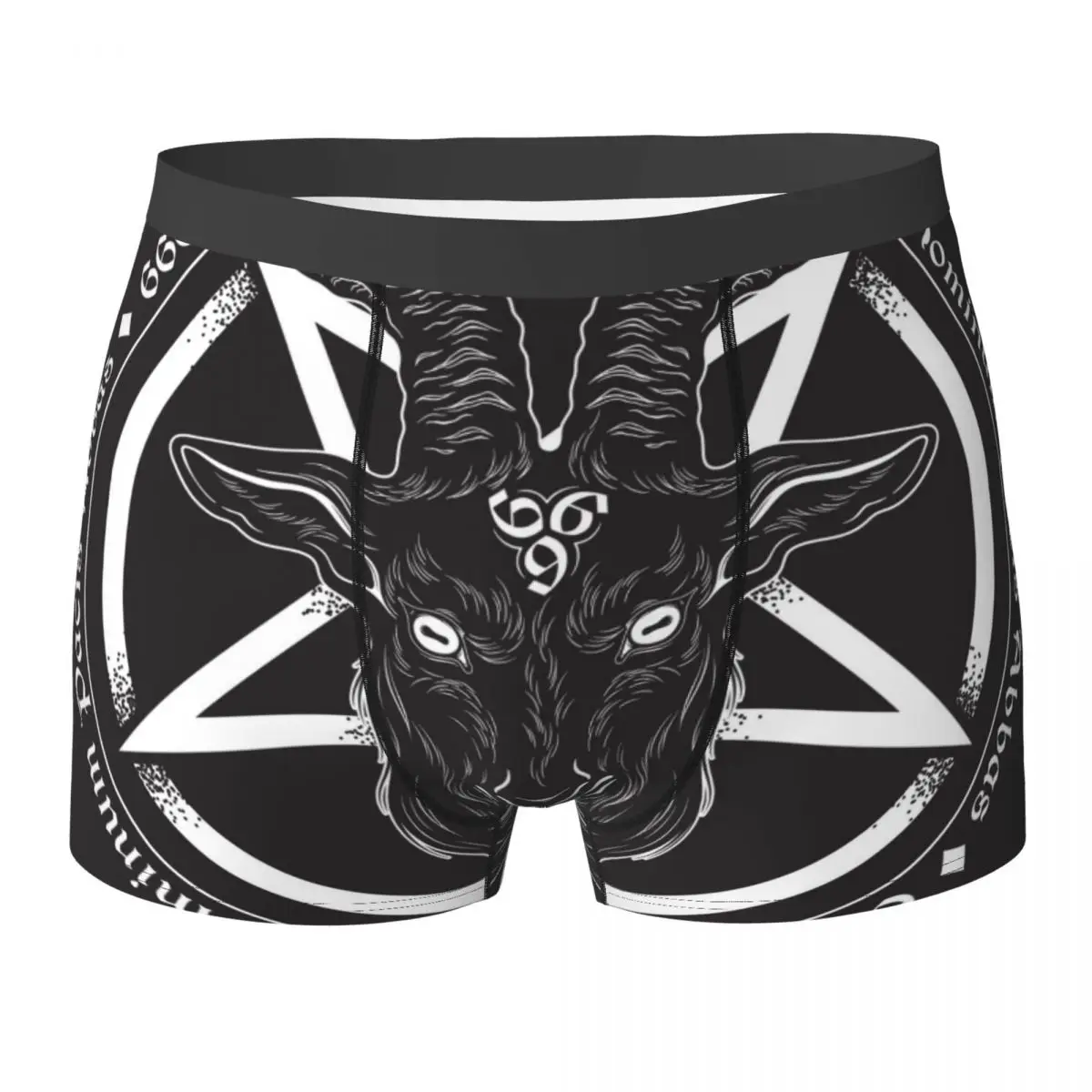 

Boxer Men Underwear Male Panties Shorts Boxer Demon Goat Baphomet Head Comfortable Shorts Homme