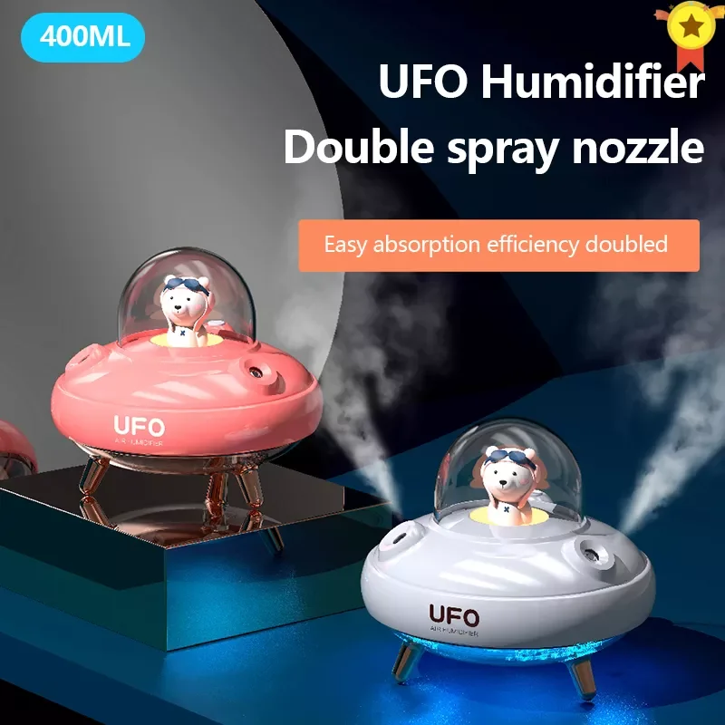 

Cartoon UFO Cute Air Humidifier USB Mini Ultrasonic Household Aromatherapy Spray Desktop Humidifier Aroma Essential Oil Diffuser