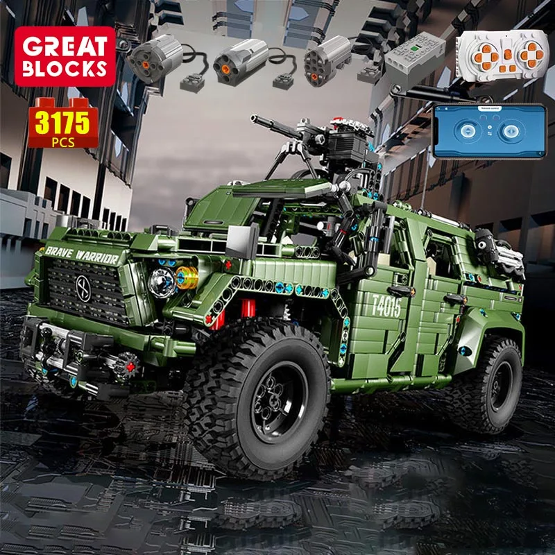 Технический автомобиль APP Remote Control T4015 Мотер Power Warrior Off-кирпичи для Ги дороги сборка строительных блоков подарок игрушки для детей мальчиков Moc