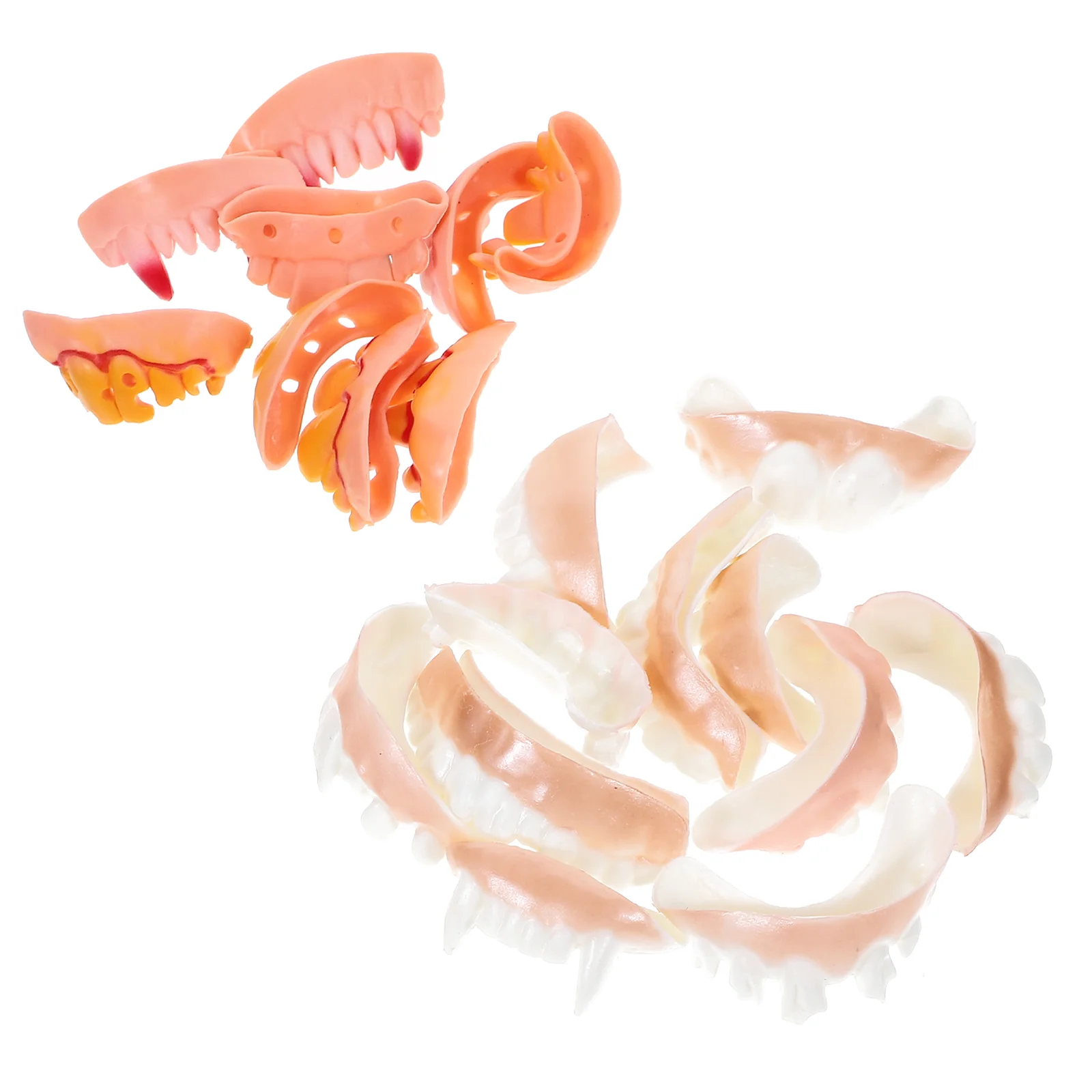 

22 Pcs Toy Props False Rubber Ugly Teeth Costume Horrific Fake Trick