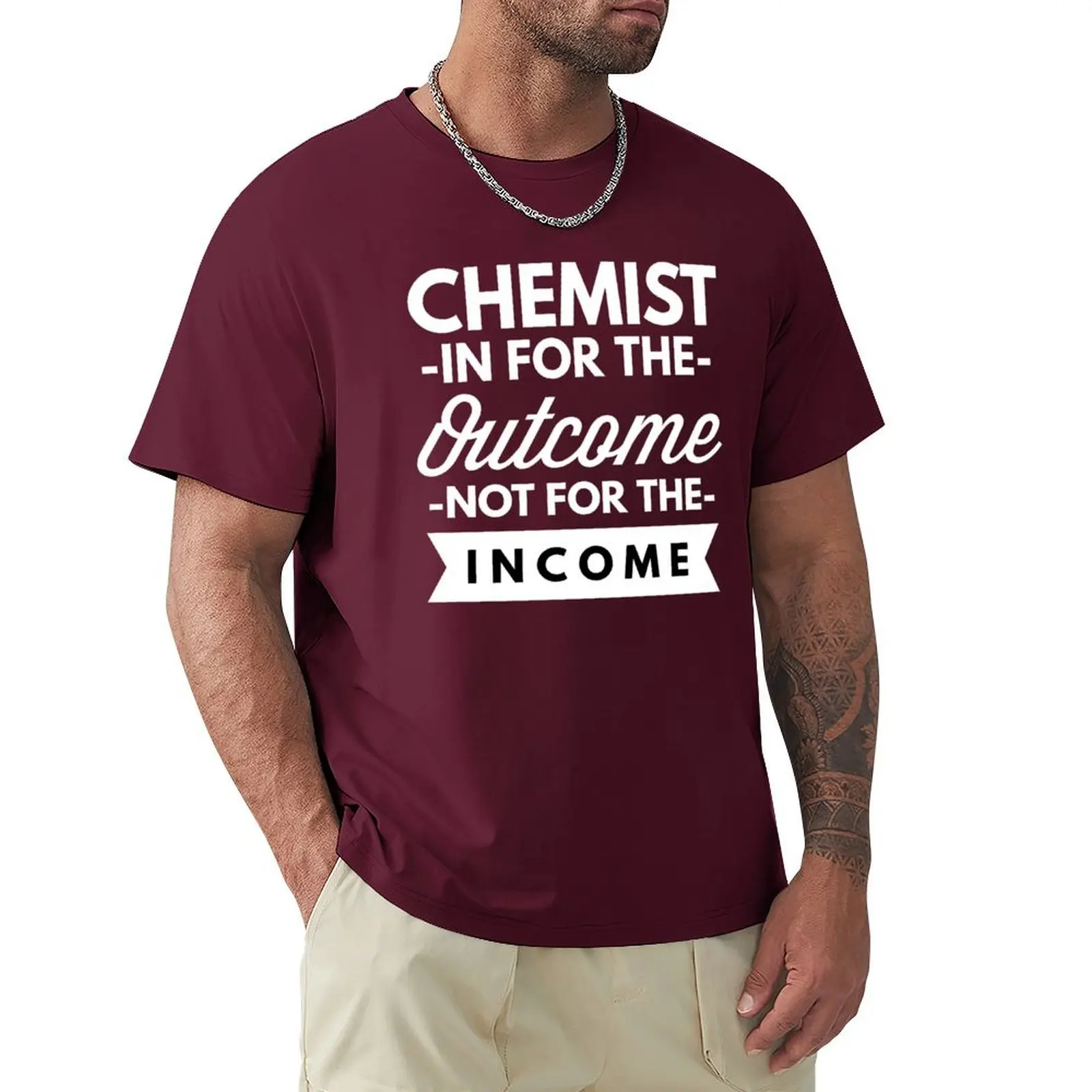 Футболка химика для исхода Винтажная летняя одежда мужские простые футболки с