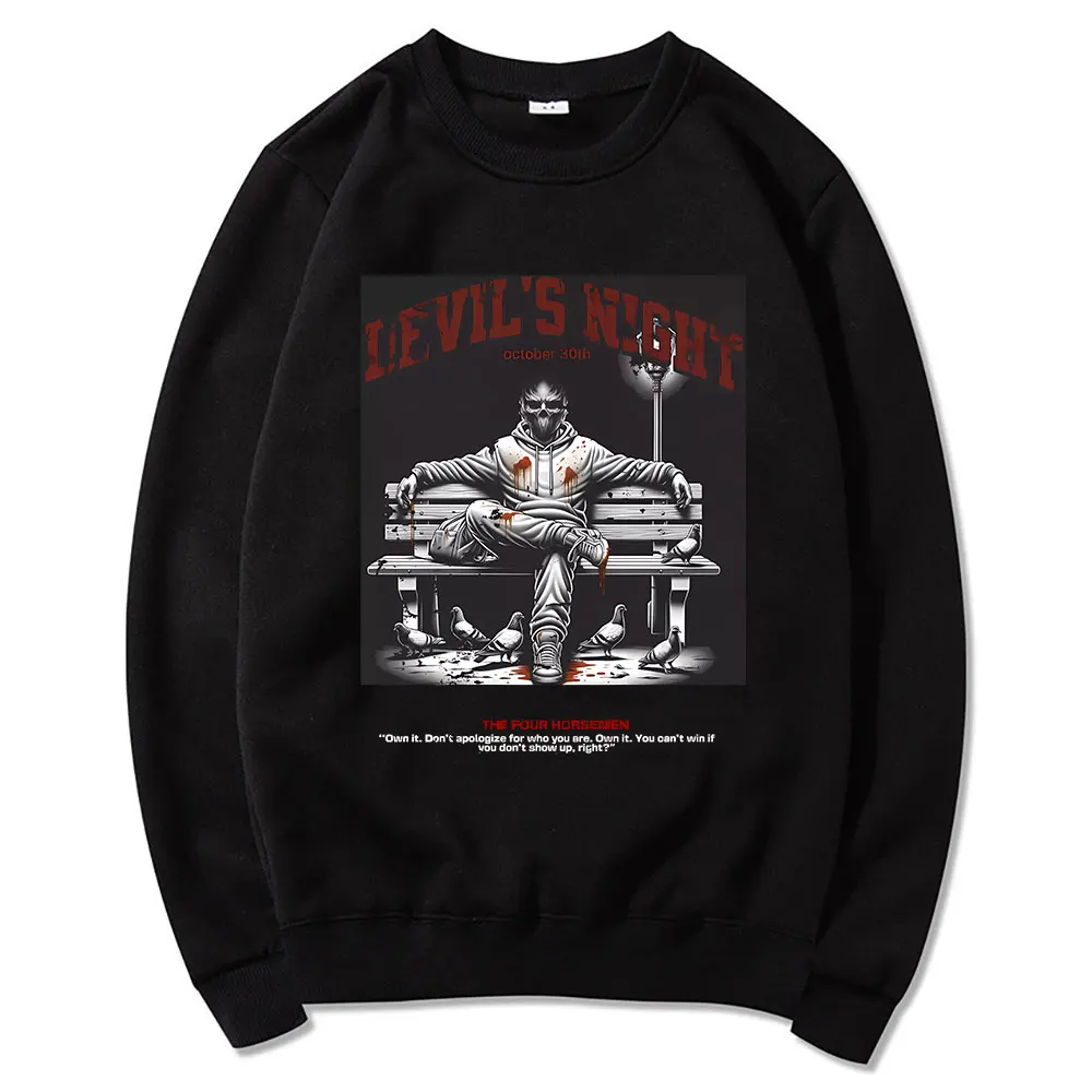 Свитшот с надписью Devil's Night Series свитшот принтом Деймона торриса рубашка