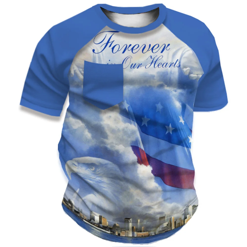 

Футболка мужская с круглым вырезом, Модный повседневный топ с карманами, с цифровым принтом космического пространства, с короткими рукавам...