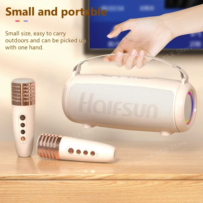 Портативная беспроводная стереоколонка Bluetooth с 2 микрофонами