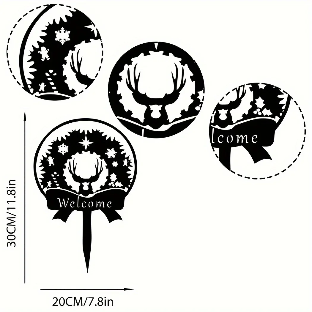 CIFbuy 1 шт. искусственная металлическая вывеска Рождественский двор декоративная