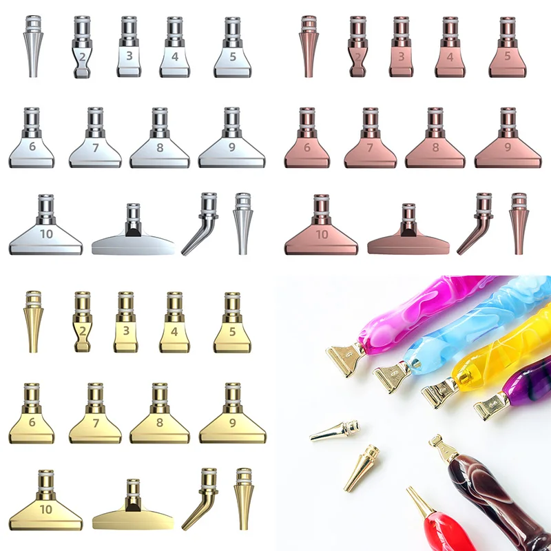 

13 Models Diamond Painting Accessories Metal Pen Tips Set Resin Drill Pens Stainless Steel Pen Heads Kit DIY Diamond Art Tools
