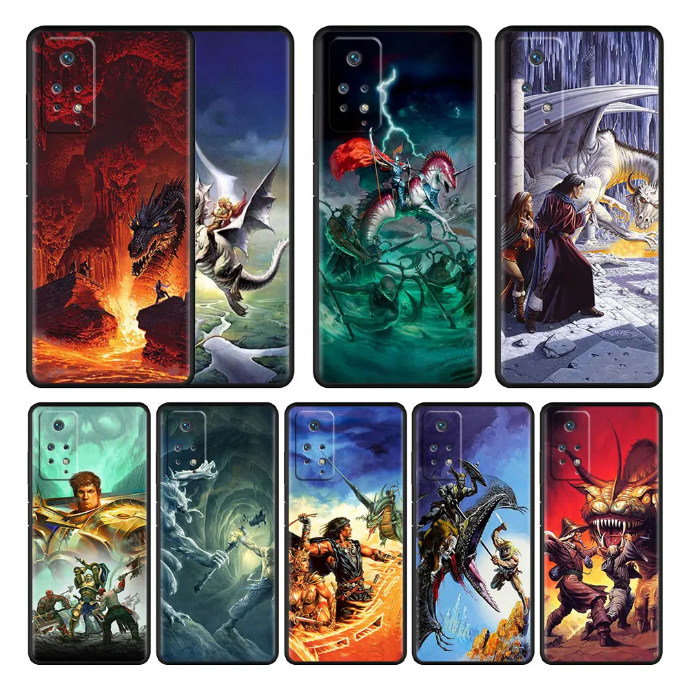 

Dungeons Dragons Old School Celular Coque Full Back For Redmi Note 9A 7 9 8 9T 11 Pro 9S K40 9C 10 10C K40S K50