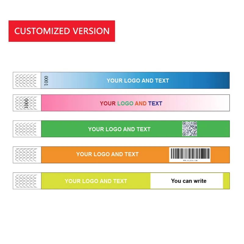 

Цветные бумажные браслеты DuPont, 1000 шт