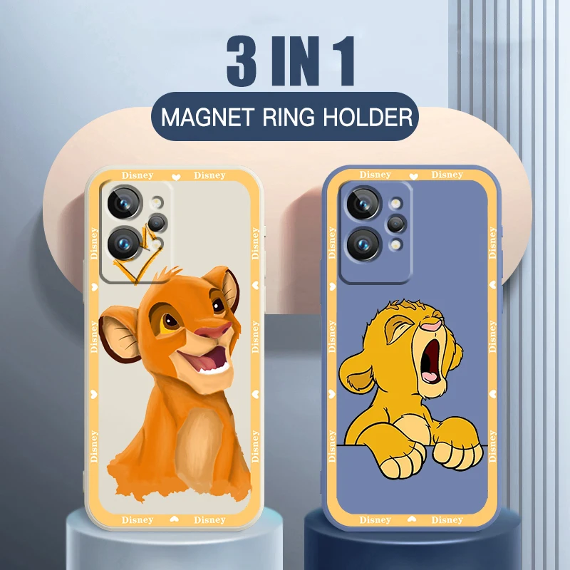 

Phone Case For OPPO Realme Q3S Q5i 50A 50i C21Y C11 GT Neo3 Neo2 9 9i 8 8i 7 Pro Plus Disney The Lion King Art Liquid Rope