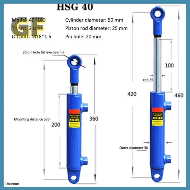 1 2 тонны масло аксессуары для нормализации давления гидравлический цилиндр