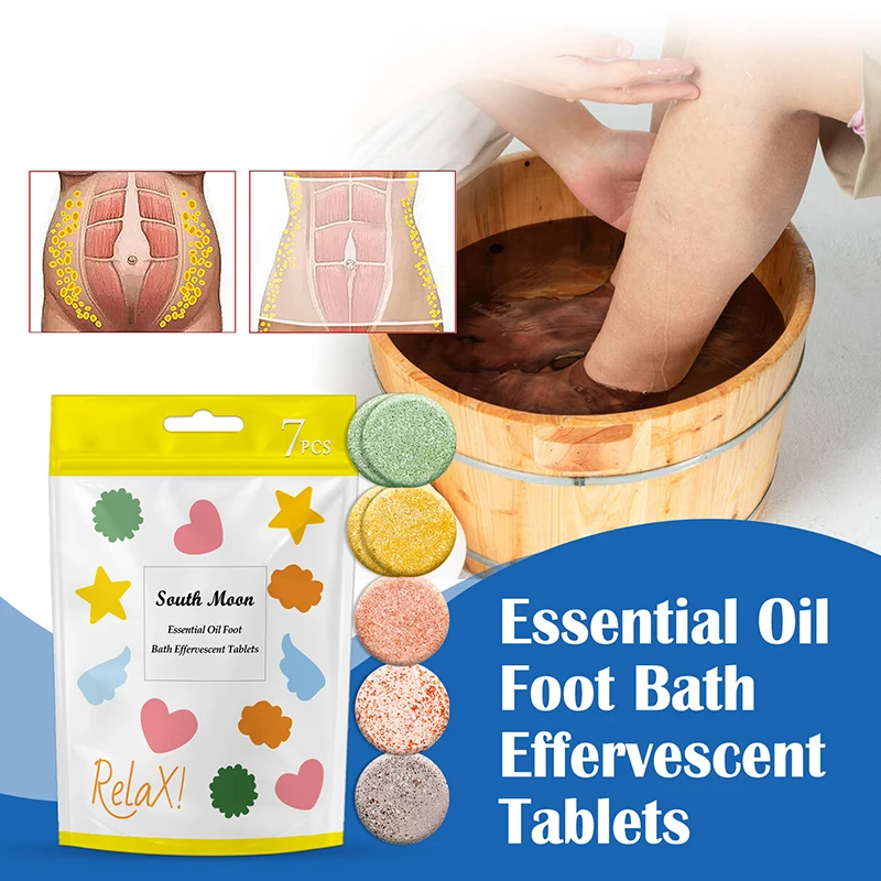 

7 шт., шипучие таблетки с имбирным дренажом для ног