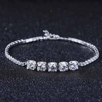 serenity day 2 5 carat round bag moissanite tennis bracelet s925 silver inlaid d color vvs classic cow head moissanite jewelry