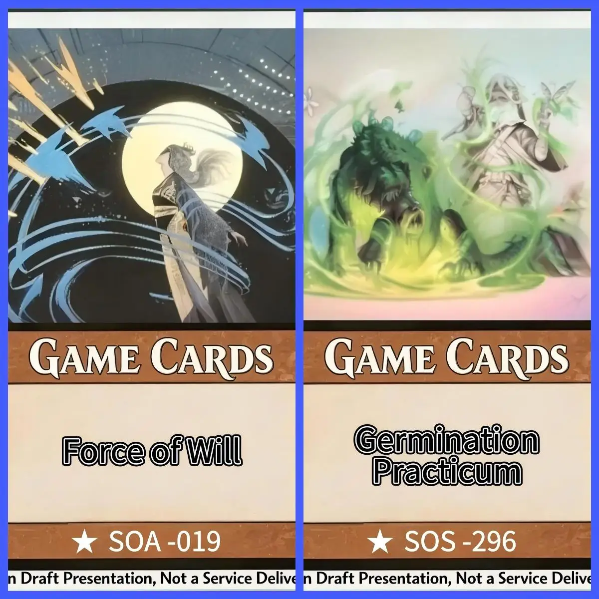 Продаются фольгированные карты 40 part Emeritus of Woe Flashback Force of Will Germination Practicum SOS SOA — лучшие прокси-карты высокого качества. (art.: 3920da964ddce) - 3920da964ddce