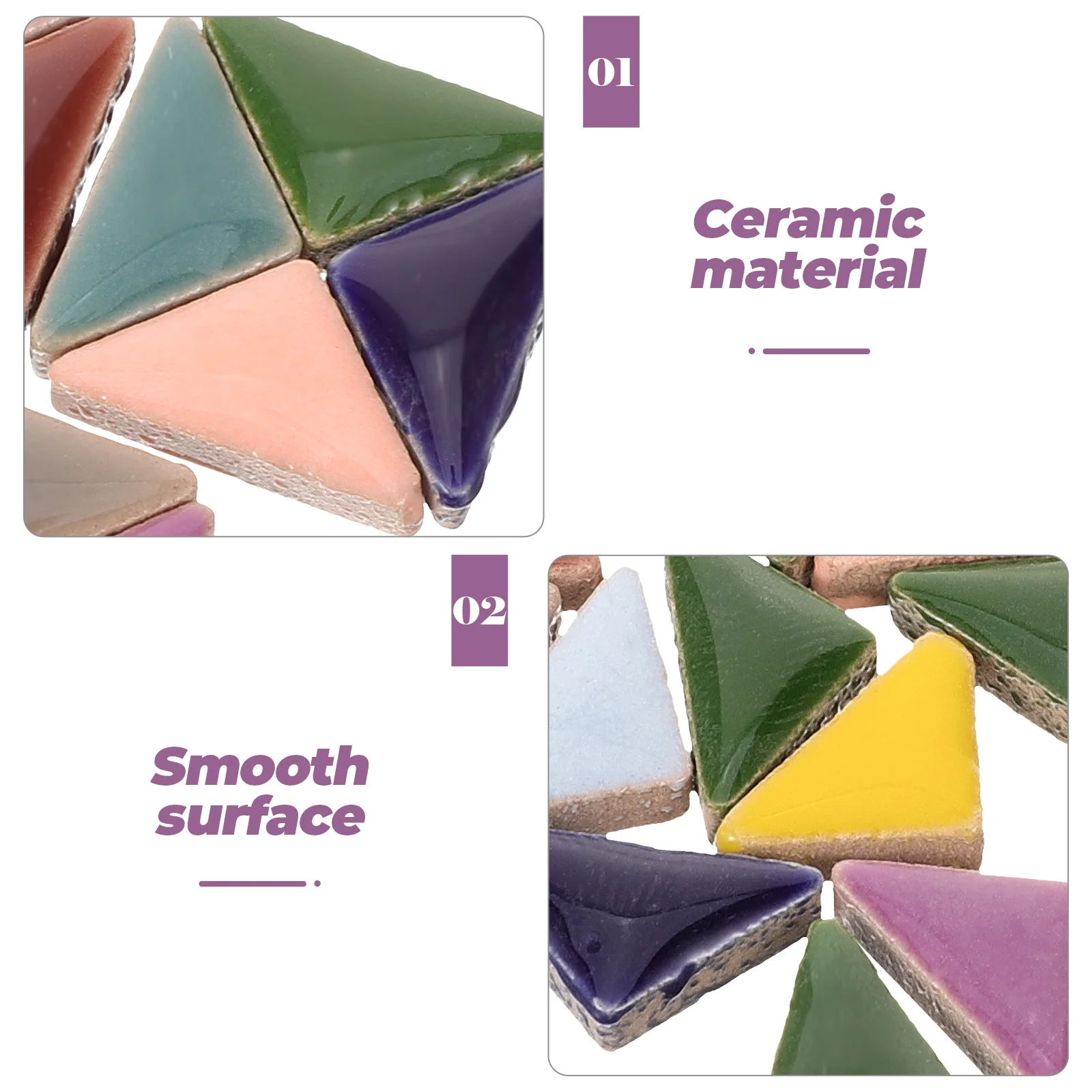 Треугольная керамическая мозаичная плитка для рукоделия ломтики мелкие проекты