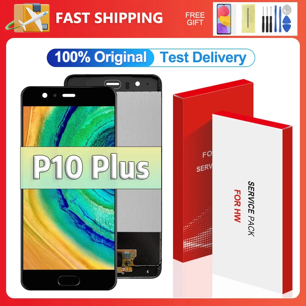 P10 Plus Оригинальный дисплей 100% тестирование для Huawei P10 Plus ЖК сенсорный экран дигитайзер замена VKY-L29 VKY-L09 VKY-AL00 экран
