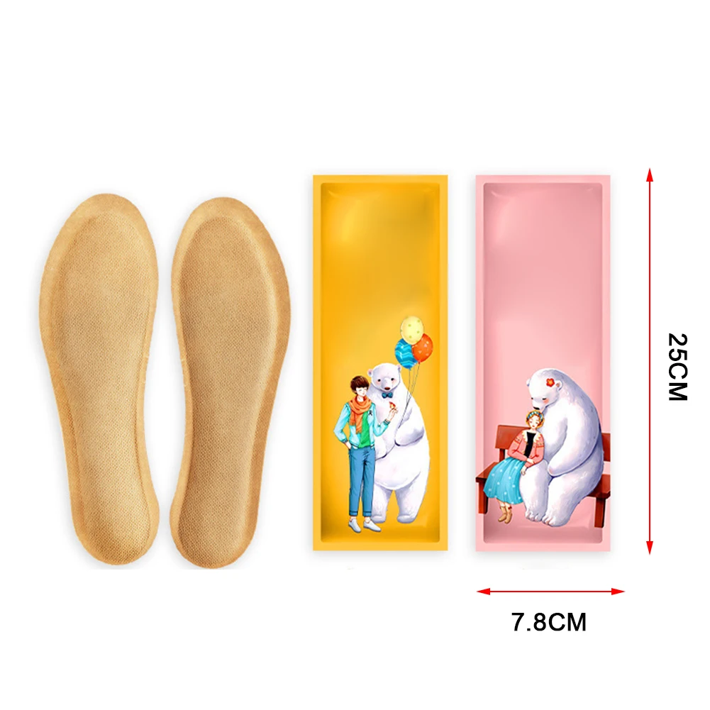 5Pairs Self-heating Shoe Insoles Foot Warmer Sticker Lasting Heat Patch Winter Keep Body Warm Paste Shoes Pads Foot Care Tool