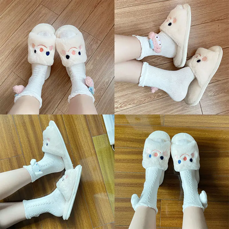 

Новые летние носки Sanrio Kawaii Hello Kitty Kuromi My Melody Cinnamoroll трехмерные кукольные носки милые носки для девочек до середины икры