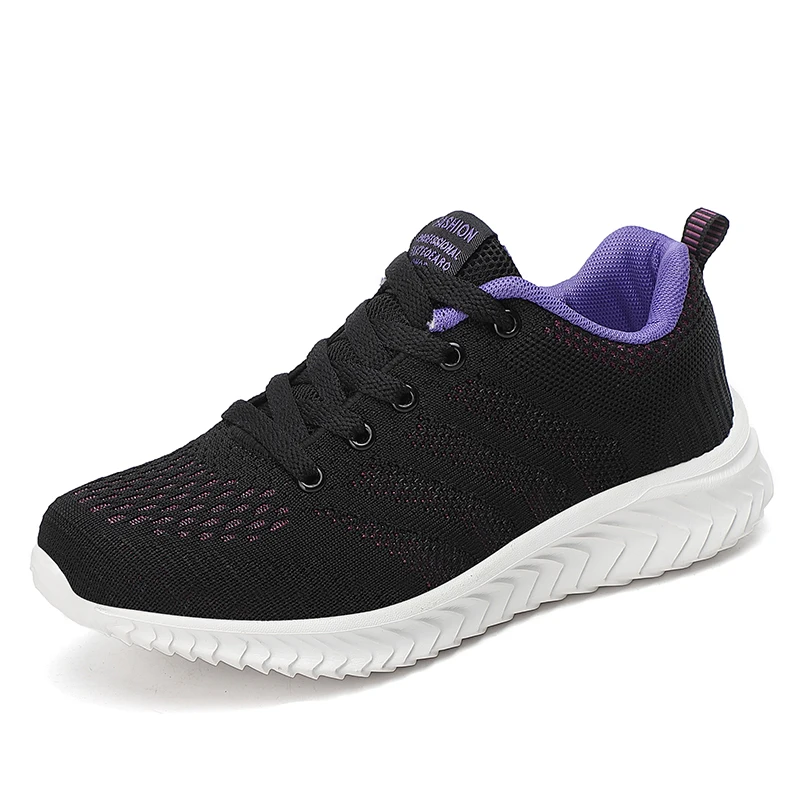 ZHENZU New Size 35-42 Womens Lightweight Black Sneakers Outdoor Sports Breathable Mesh Running Shoes Trainers zapatos deportivos