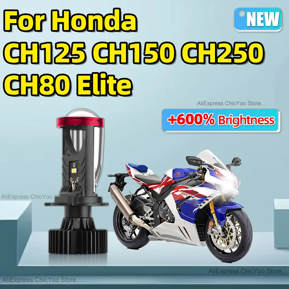 1 шт. 6000K H4 светодиодные фары проектора объектива мотоцикла лампа 12 В мотоцикл