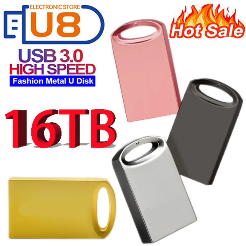 

Высокоскоростной USB флеш-накопитель USB 3,0, флэш-накопитель, Usb флешка, металлический водонепроницаемый U-диск объемом 1 ТБ, USB-карта памяти SSD, тип флэш-накопителя