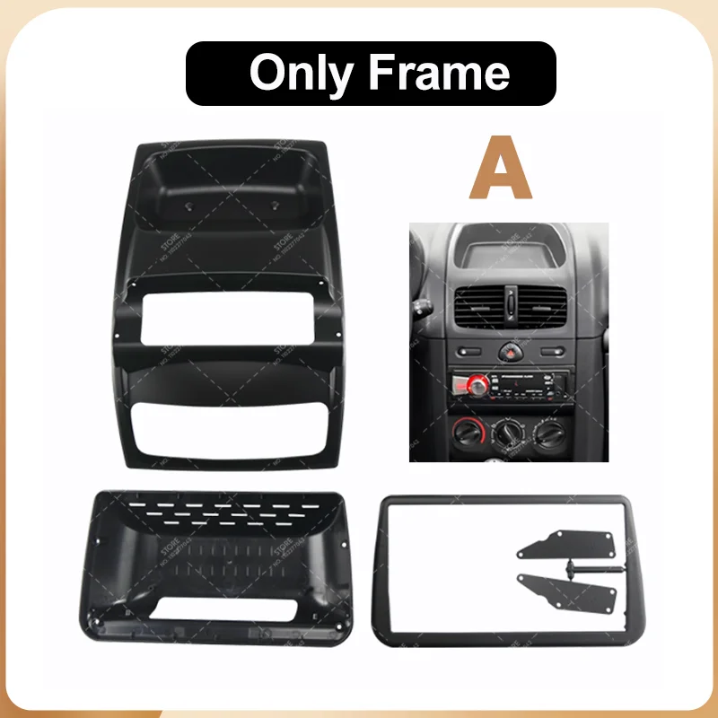 

Автомобильная рамка радиоприемника Android для Renault Clio 2 MK2 2001-2006, 9-дюймовая 2DIN, лицевая панель, 16-контактный жгут проводов, декодер Canbus.