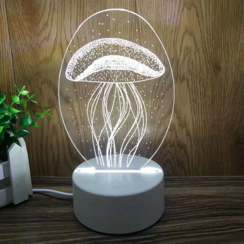 

Small Night Lamp Creative Cute Rabbit Energy-Saving Mini Table Lamp Jellyfish Plug-in Cartoon Bedside Customization