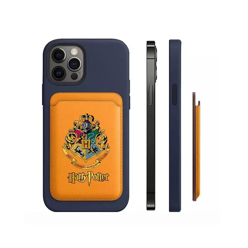 

Brand Magsafe Magnetic Card Holder Case For iPhone 13 12 Pro Max Leather Wallet Cover XR X XS 13Pro Card phone Bag Adsorption
