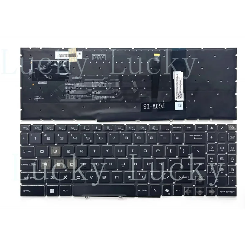 Новая клавиатура с подсветкой (US) для MSI Pulse 16 17 AI C1VEKG C1VFKG C1VGKG MS-15P3 MS-17T3 (art.: 3920d8cb2463a) - 3920d8cb2463a