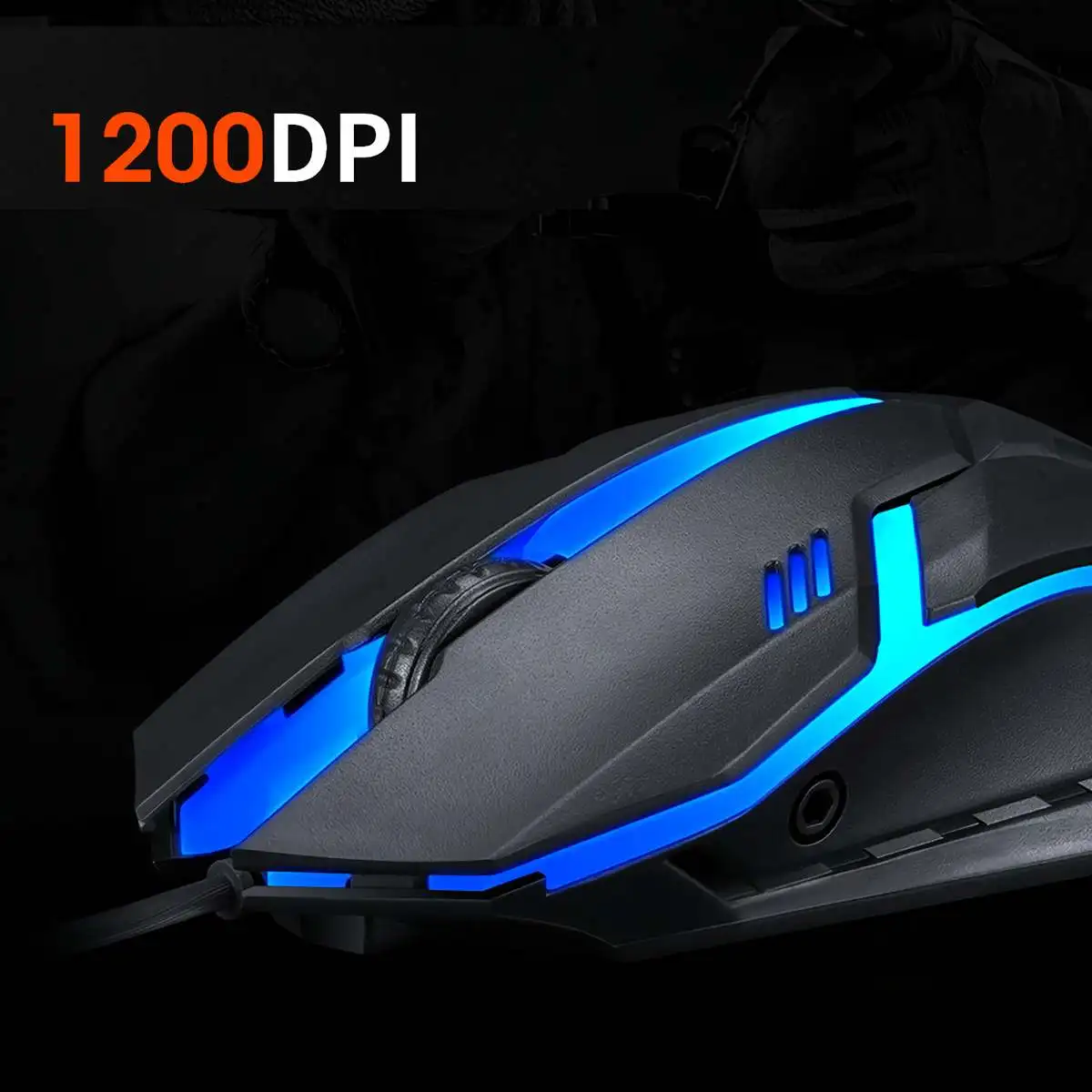 

Проводная игровая мышь со светодиодной подсветкой, 1200 DPI