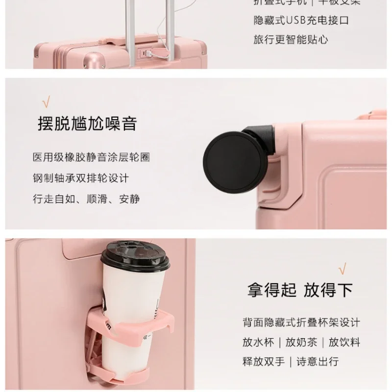 Чемодан на колесиках для мужчин и женщин Дорожный чемодан с алюминиевой рамкой