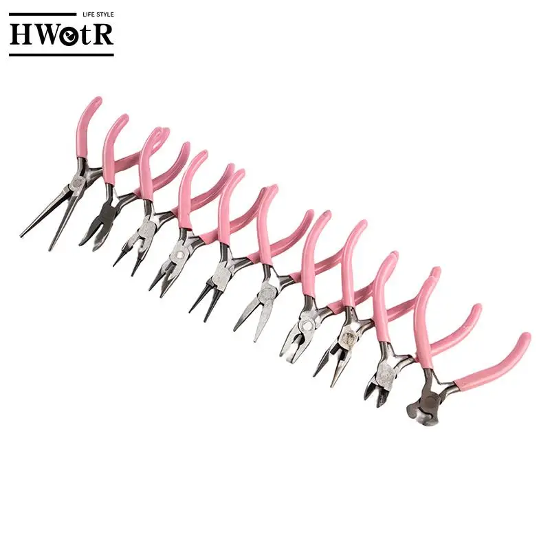 

Cute Pink Color Handle Anti-slip Splicing and Fixing Jewelry Pliers Tools & Equipment Kit for DIY Jewelery Accessory Design