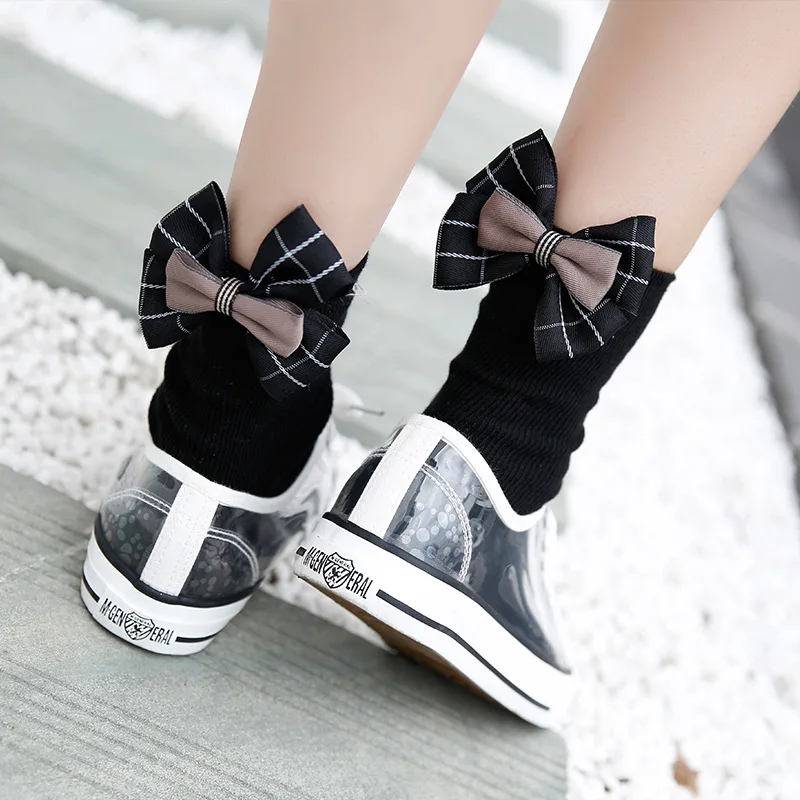 

Cotton Lolita Loose Kawaii Bow Sock Women New Year Gift Cute Harajuku Women's Socks Hosiery Underwear
