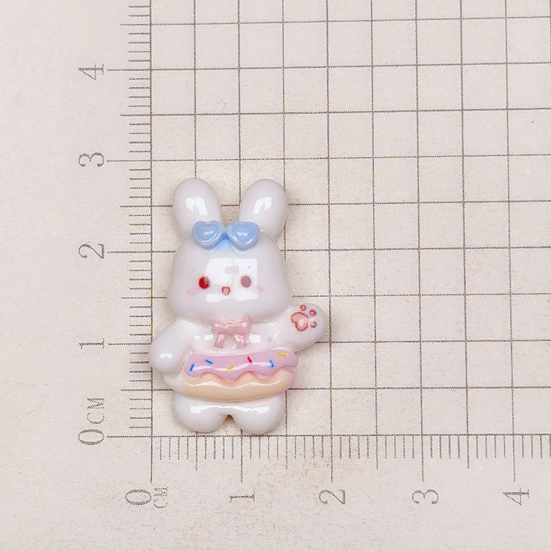 

10 шт. новый милый мини-мультяшный яркий кролик, конфеты, мороженое, смола, альбом для вырезок, ювелирные изделия своими руками, свадебная шпилька, украшения, аксессуары A87