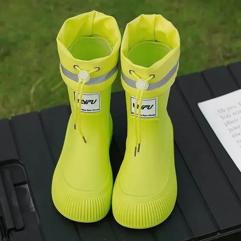 Детские Непромокаемые Дождевые Сапоги Унисекс Из Пвх Нескользящая Удобная Обувь