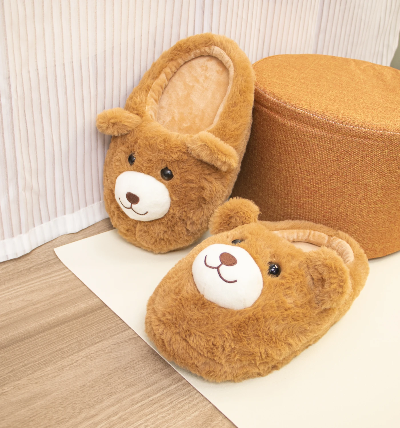 Womens Cute Bears Slippers Warm Fuzzy House Slipper Animal Slippers Home Fluffy Bear Slippers for Women Men Brithday Gifts Gift