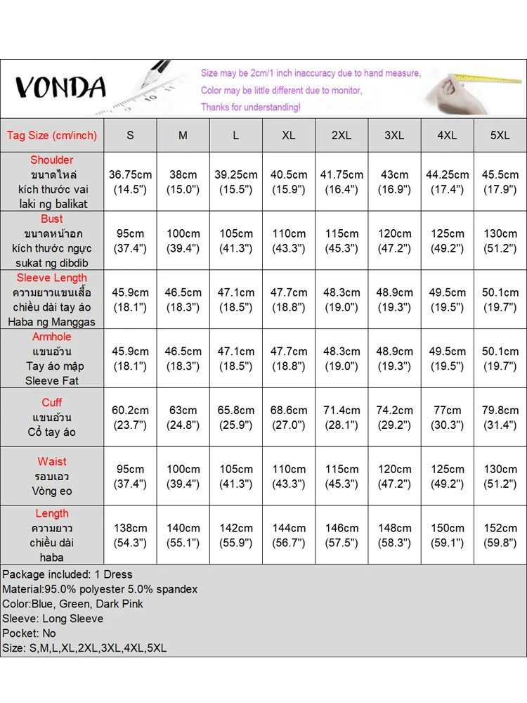 Богемное платье 2024 женское VONDA с принтом и круглым вырезом винтажный сарафан