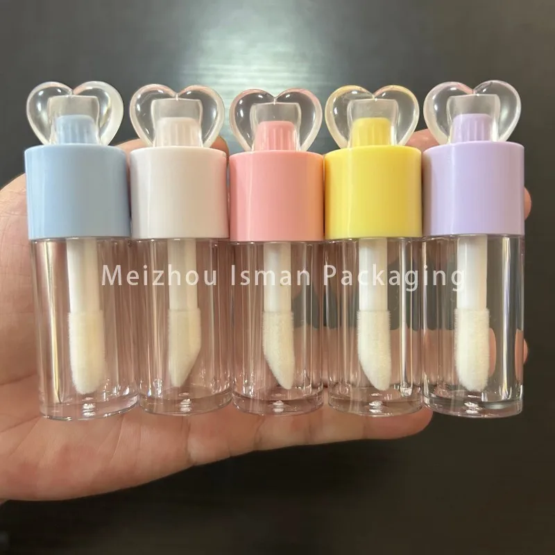 50 шт. пухлый прозрачный топ в форме сердца 5 мл пластиковый красочный